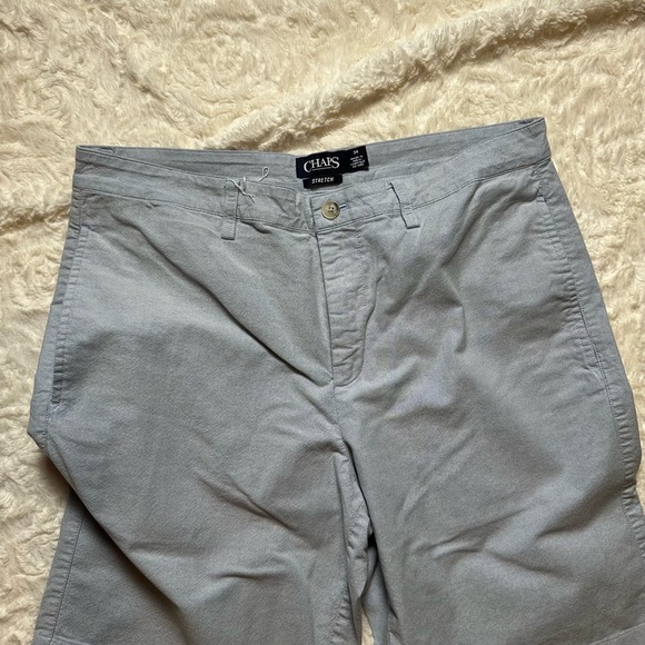 Chaps Men’s Stretch Chino Shorts Gray Size 34 Classic Fit - Picture 2 of 5